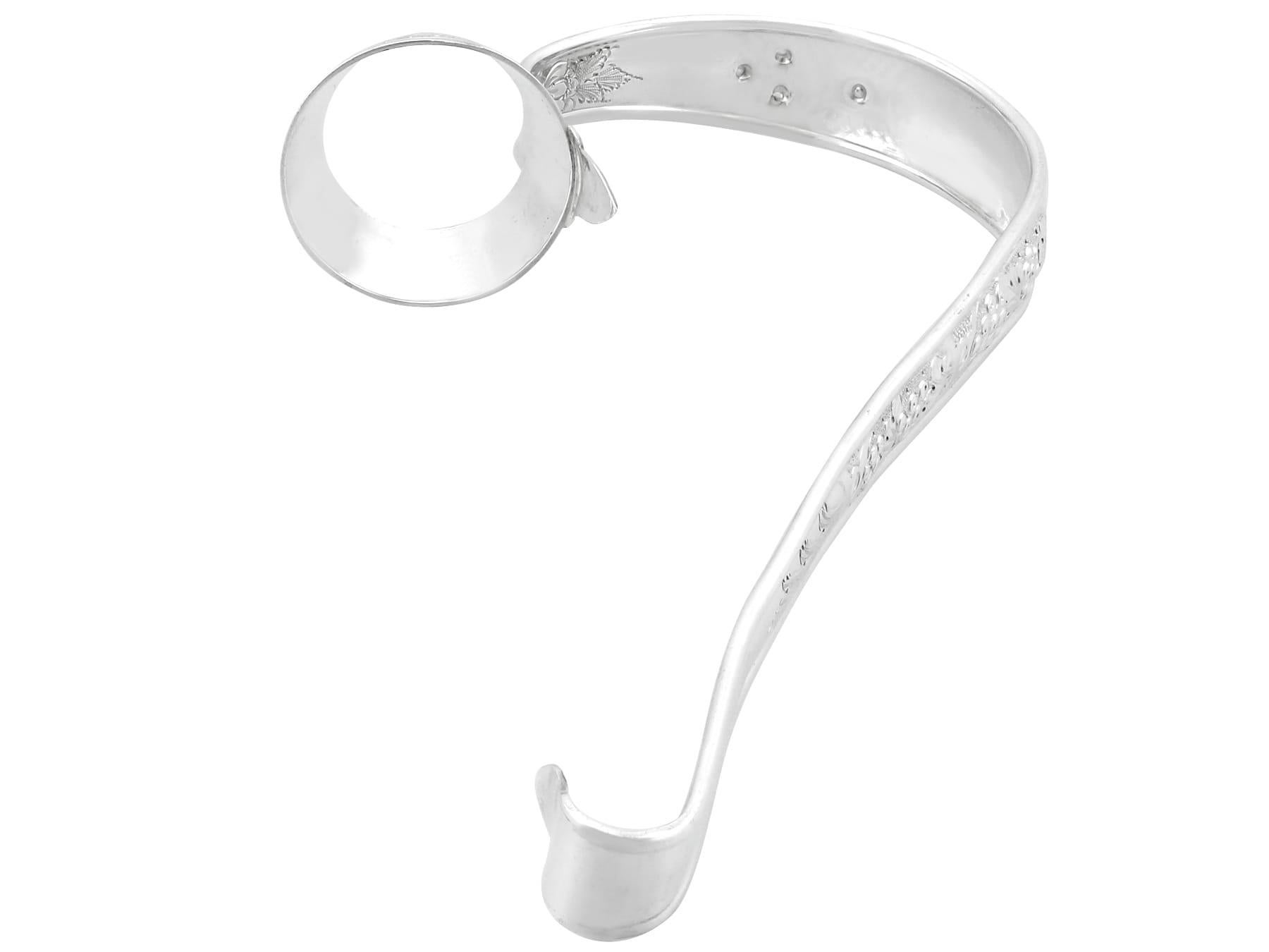 Edwardian Sterling Silber Weinflaschenhalter Handle (Sterlingsilber) im Angebot