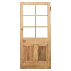 Antique Edwardian Style Pine Door for Glazing