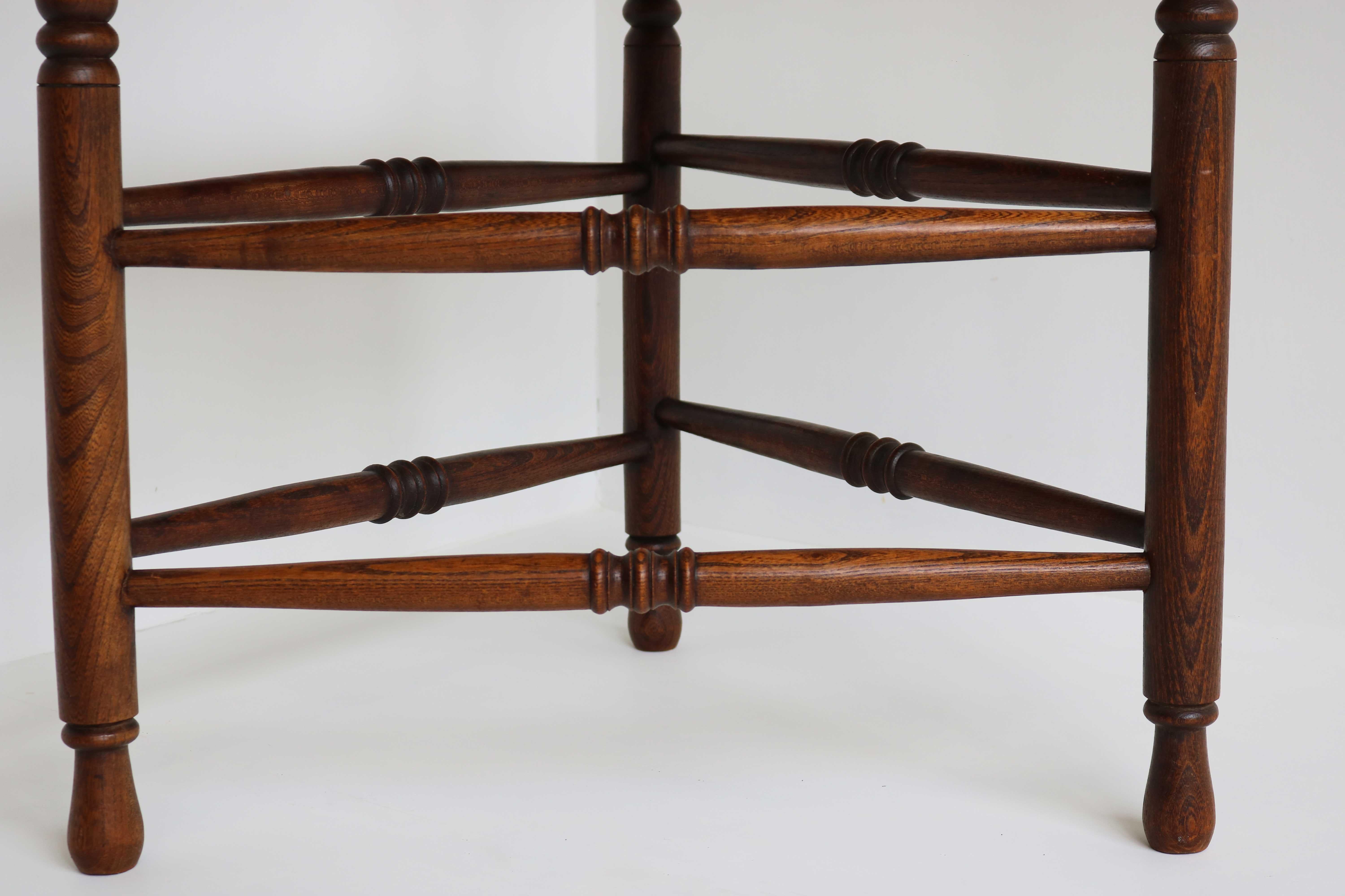 Antiker dreieckiger Ecksessel im edwardianischen Stil, Binsensitz-Sessel, 1900 im Angebot 8