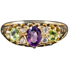 Antique Edwardian Suffragette 18 Carat Gold Ring Dated 1915