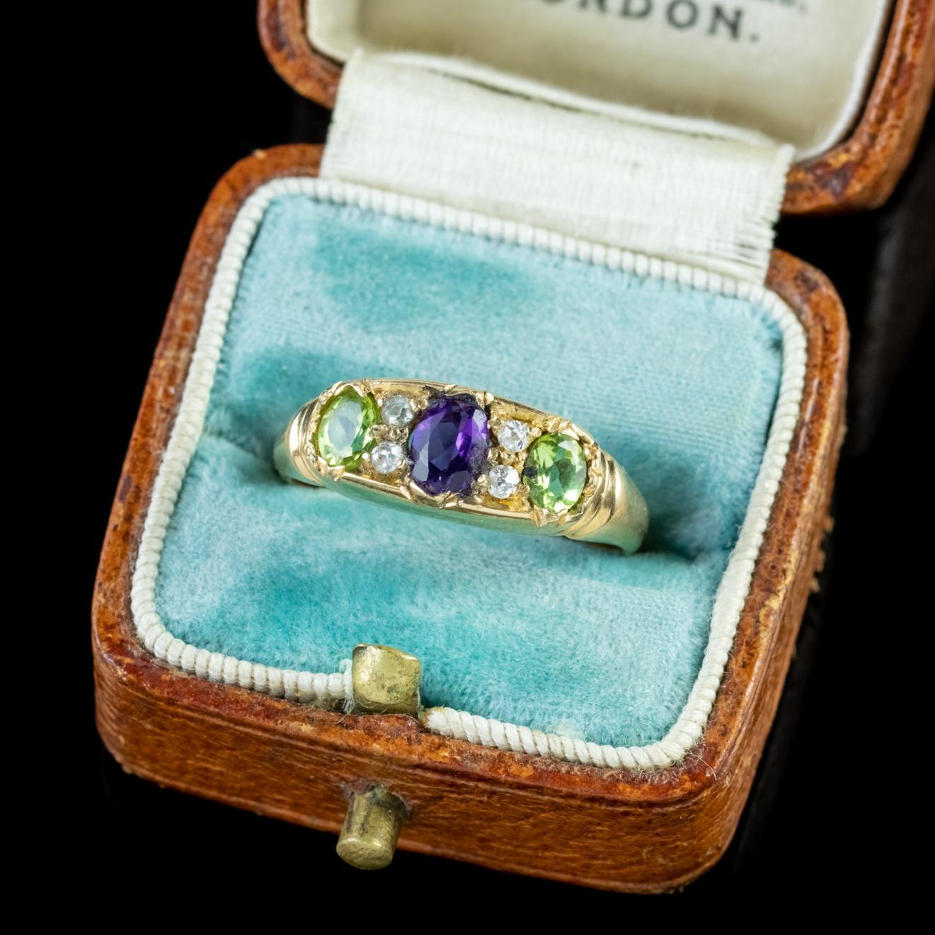 Antique Edwardian Suffragette 18 Carat Gold Dated 1905 Ring For Sale 2