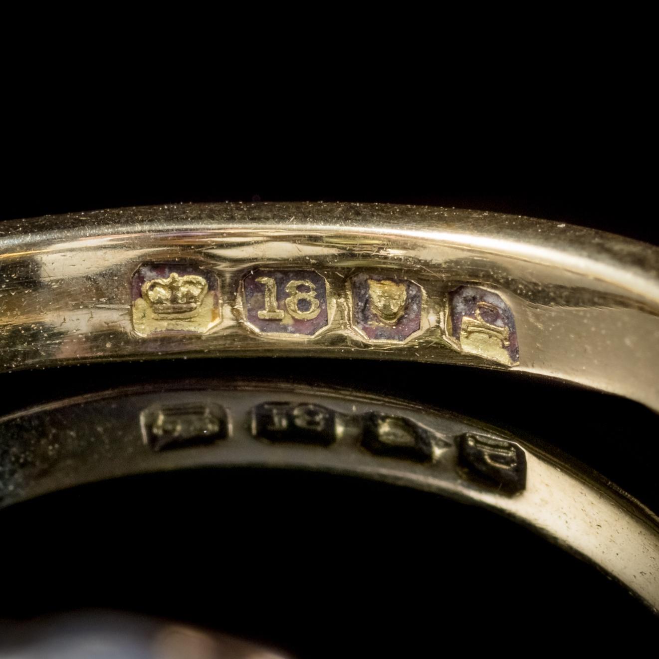 Antique Edwardian Suffragette Amethyst Peridot Twist Ring Dated London, 1910 2