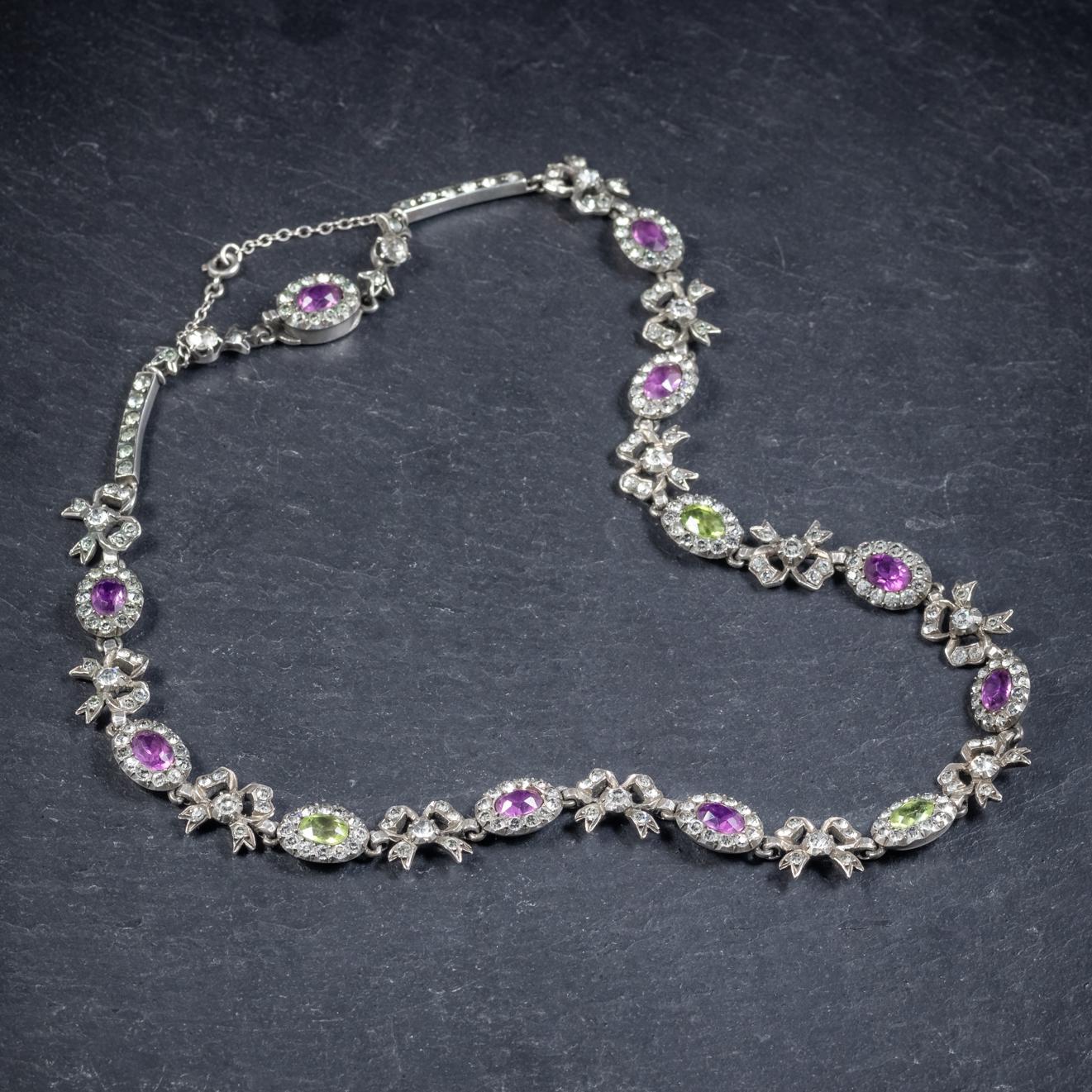Antique Edwardian Suffragette Silver circa 1910 Necklace In Excellent Condition In Lancaster , GB