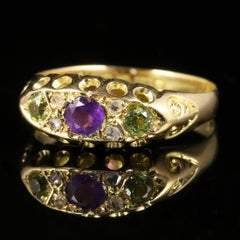Antique Edwardian Suffragette Ring 18 Carat Dated 1907