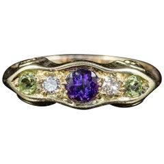Antique Edwardian Suffragette Ring 18 Carat Gold Dated 1907