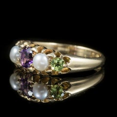 Antique Edwardian Suffragette Ring 18 Carat Gold, Dated 1917