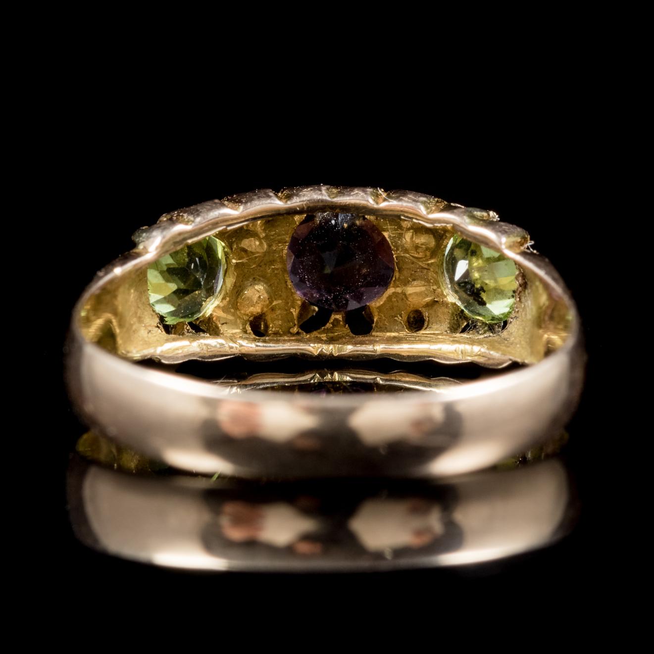 Antique Edwardian Suffragette Ring 18 Carat Gold Dated Chester, 1904 In Excellent Condition In Lancaster, Lancashire