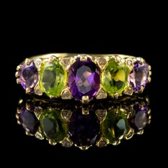 Antique Edwardian Suffragette Ring Amethyst 18 Carat Gold, circa 1910