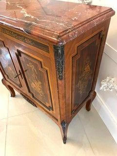 Antique Edwardian Superior Quality French Kingwood & Marquetry Side Cabinet
