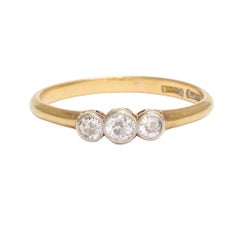 Antique Edwardian Three-Stone Diamond Ring