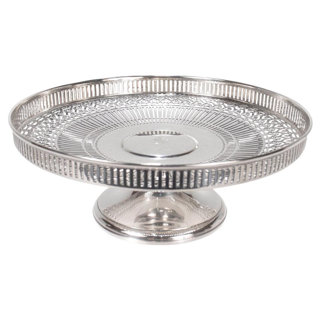 Antique Edwardian Tiffany & Co. Sterling Silver Footed Cake Stand or Tazza For Sale