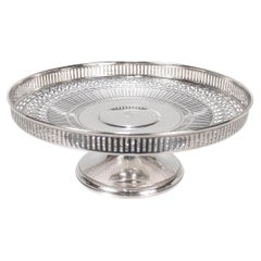Antique Edwardian Tiffany & Co. Sterling Silver Footed Cake Stand or Tazza