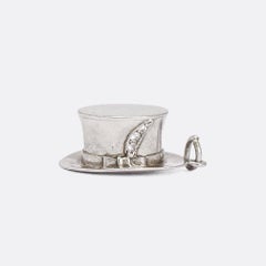 Antique Edwardian "Top Hat" Diamond Platinum Charm