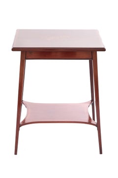 Antique Edwardian Two-Tier Inlaid Music/Lamp Table