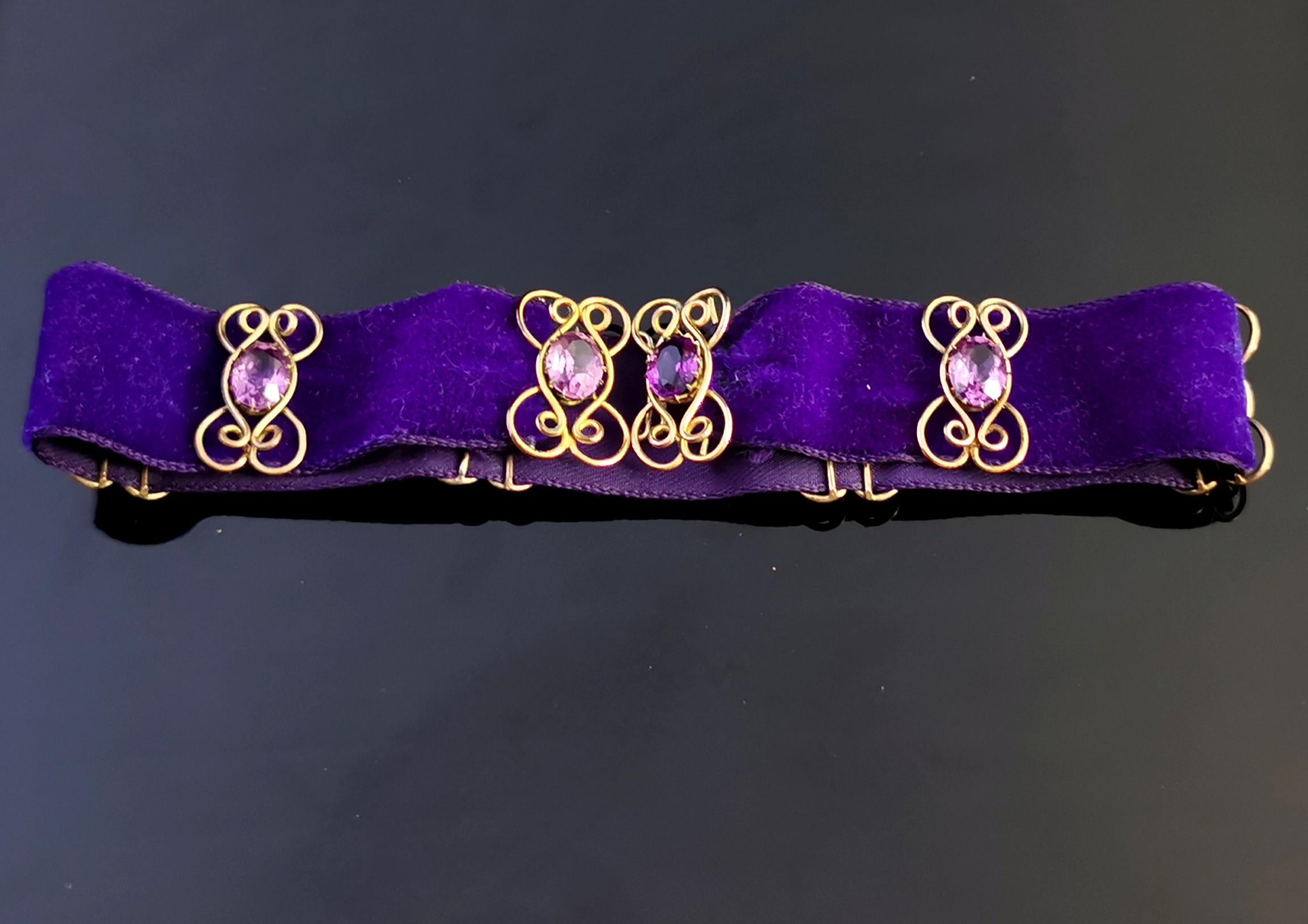 amethyst collar necklace