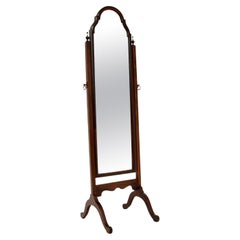 Antique Edwardian Walnut Cheval Mirror