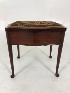 Antiker edwardianischer Klavierhocker aus Nussbaumholz, Bank, Schottland 1920, H796