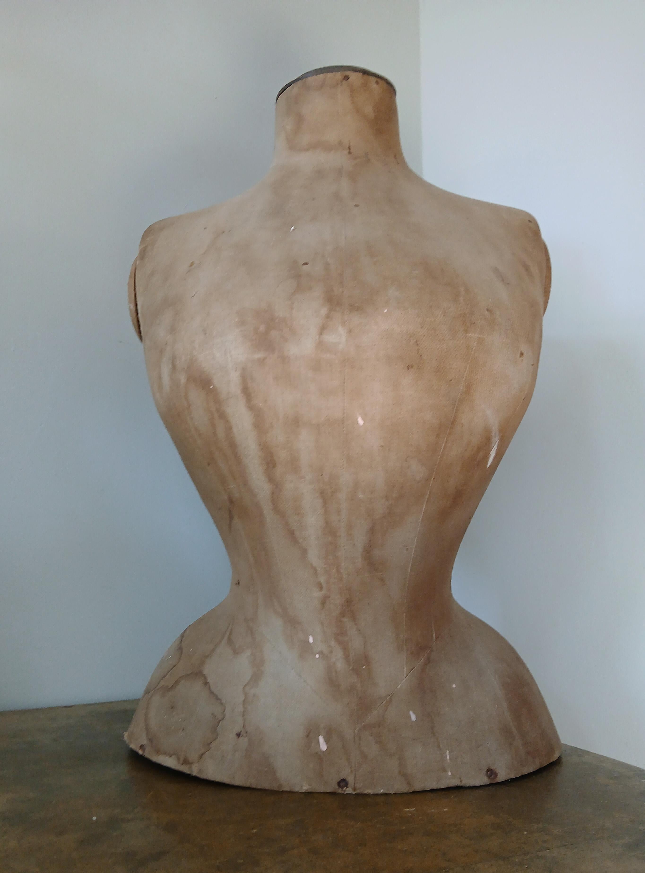 Antiguo maniquí eduardiano de cintura de avispa - c. 1900-1910 Art Nouveau en venta