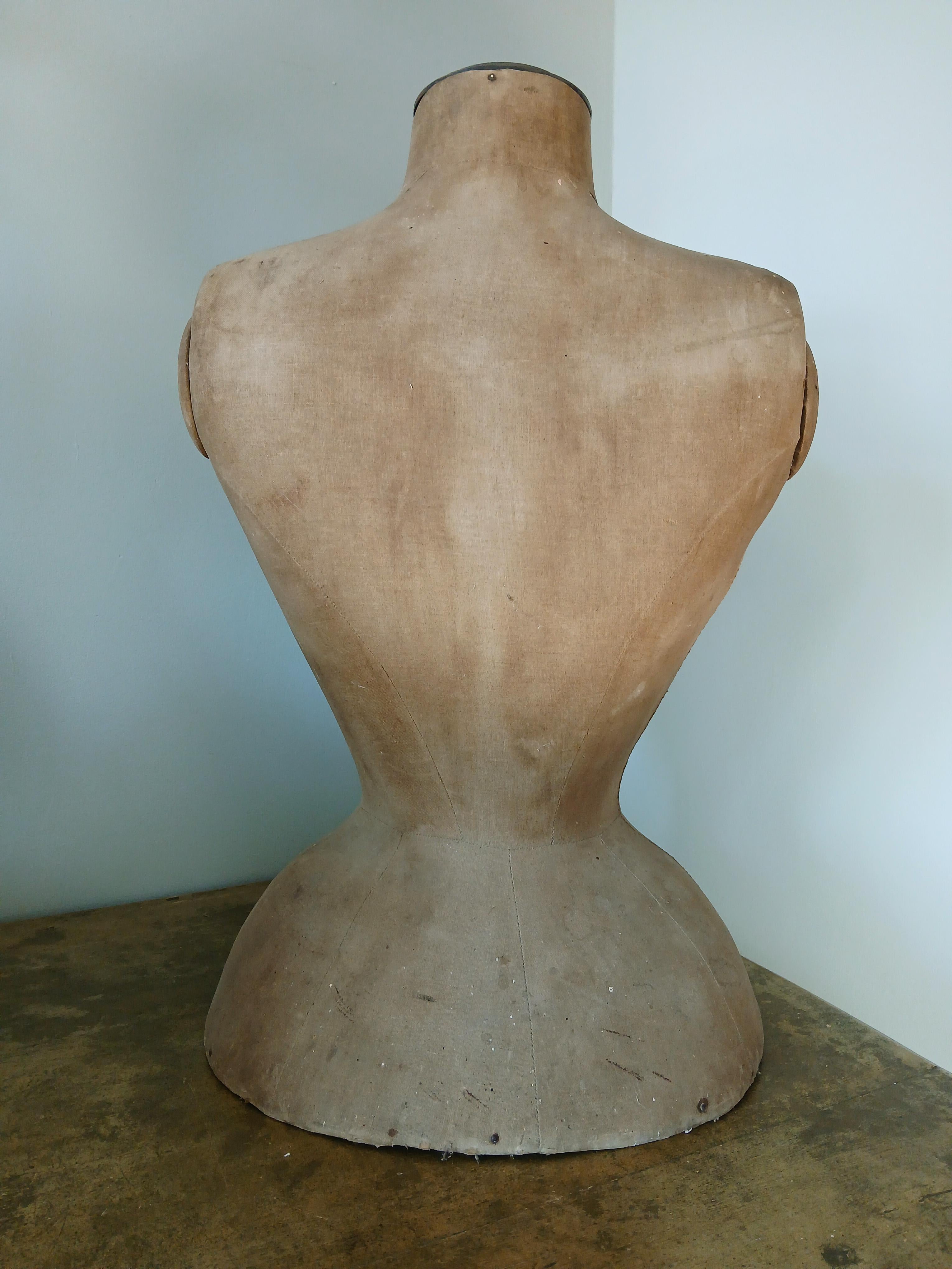 Antiguo maniquí eduardiano de cintura de avispa - c. 1900-1910 Appliqué en venta