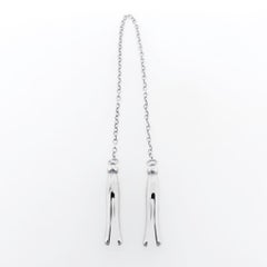 Antiker edwardianischer Webster Sterlingsilber Figuraler Clothespin-Kinderbügelhalter aus Sterlingsilber