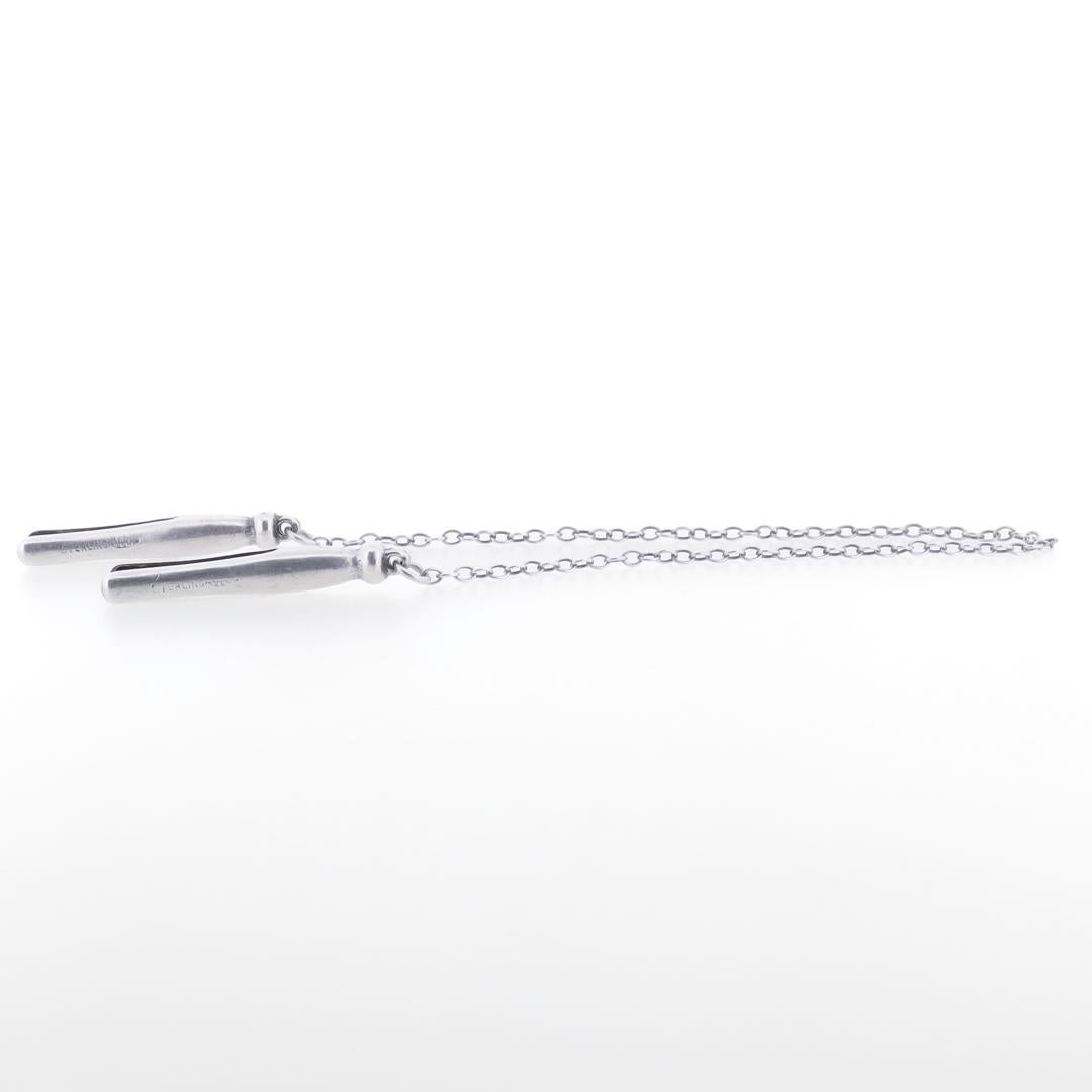 Antiker edwardianischer Webster Sterlingsilber Figuraler Clothespin-Kinderbügelhalter aus Sterlingsilber im Angebot 3