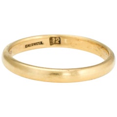 Antique Edwardian Wedding Band 1909 JE Caldwell 22 Karat Yellow Gold Jewelry