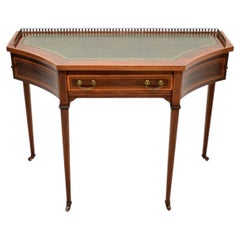 Antique Edwardian Leather Top Writing Table / Desk