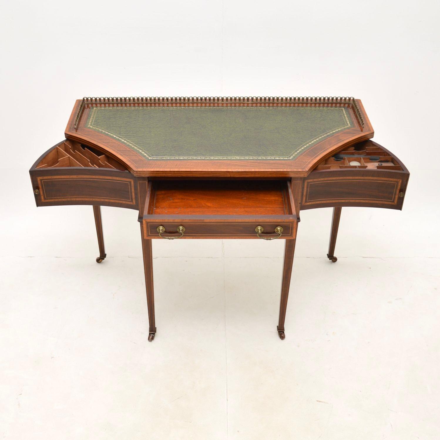 Antique Edwardian Writing Table / Desk In Good Condition For Sale In London, GB