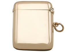 Antique Edwardian 9k Yellow Gold and Rose Gold Vesta Case (1908)
