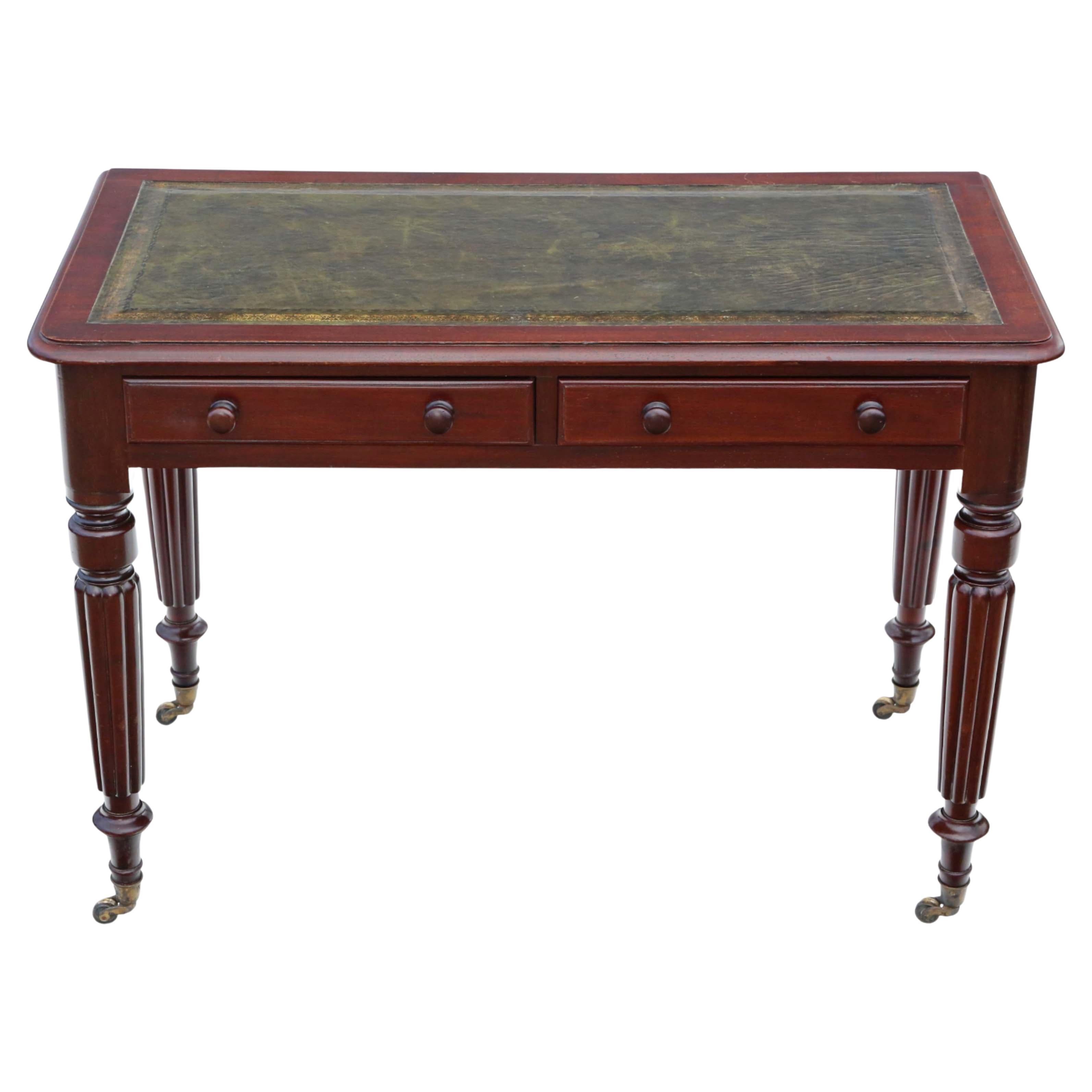 Antique Edwards and Roberts 19th Century mahogany writing dressing table desk For Sale