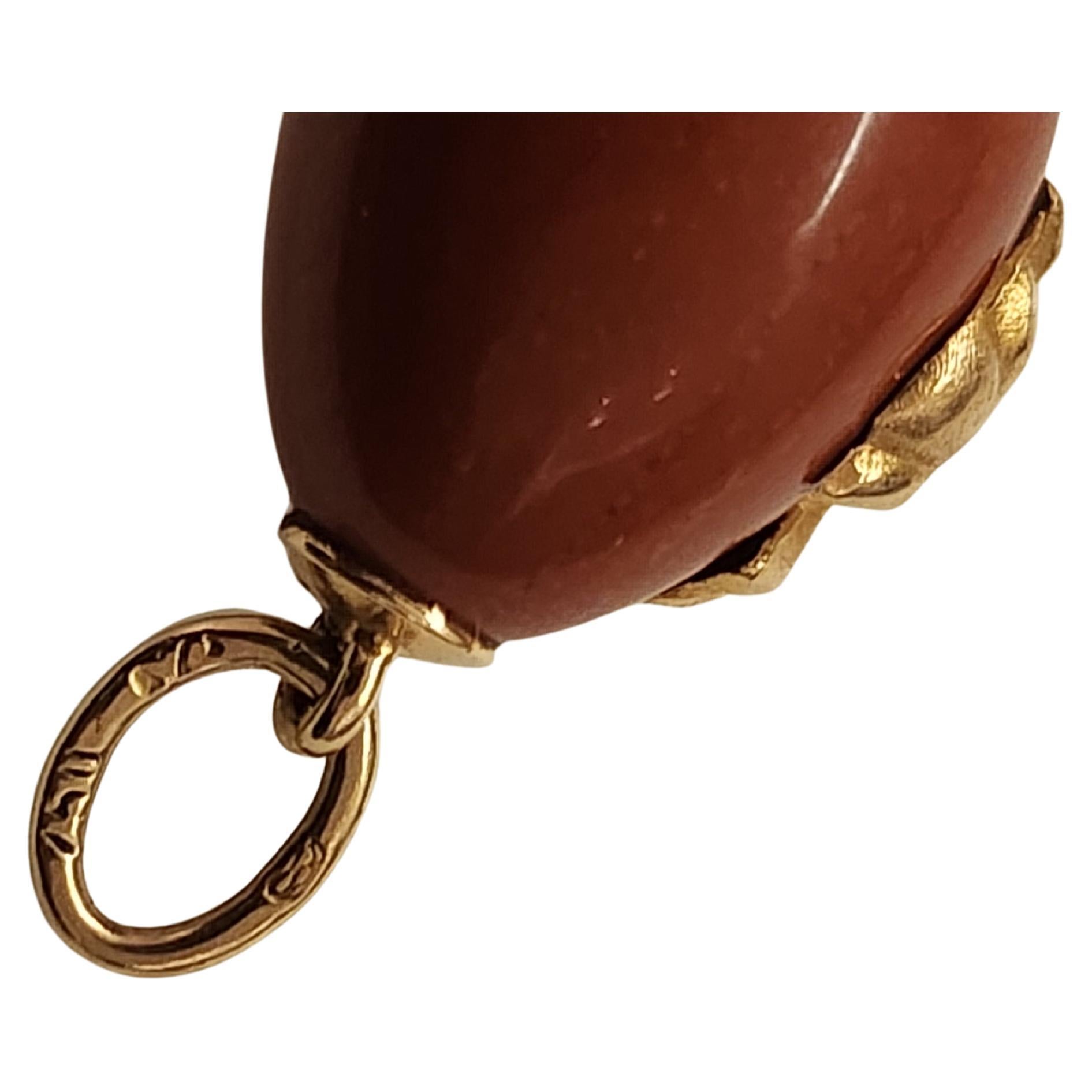 Ciondolo d'oro con uovo edwerdiano antico in vendita 1