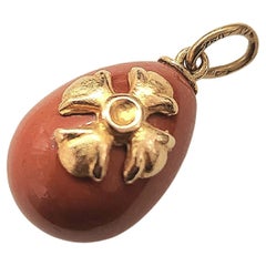 Antique Edwerdian Egg Gold Pendant