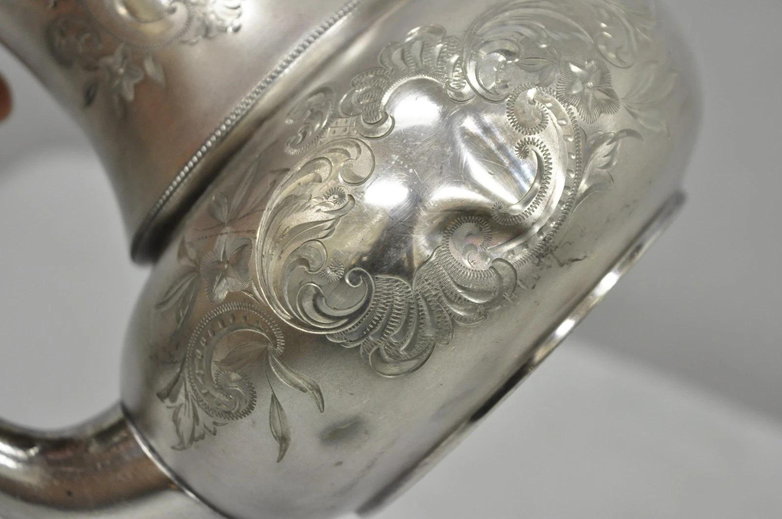 Service à thé ancien en argent repoussé, plaqué Egli, Art Nouveau - 3 pièces en vente 2