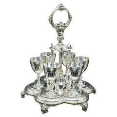 Antiguo Carrusel de Hueveras, Inglés, Plato de Plata, Servicio de Desayuno, Victoriano