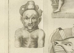 Antique Egyptian and Greco-Roman Heads and Figures – Engraving c.1776