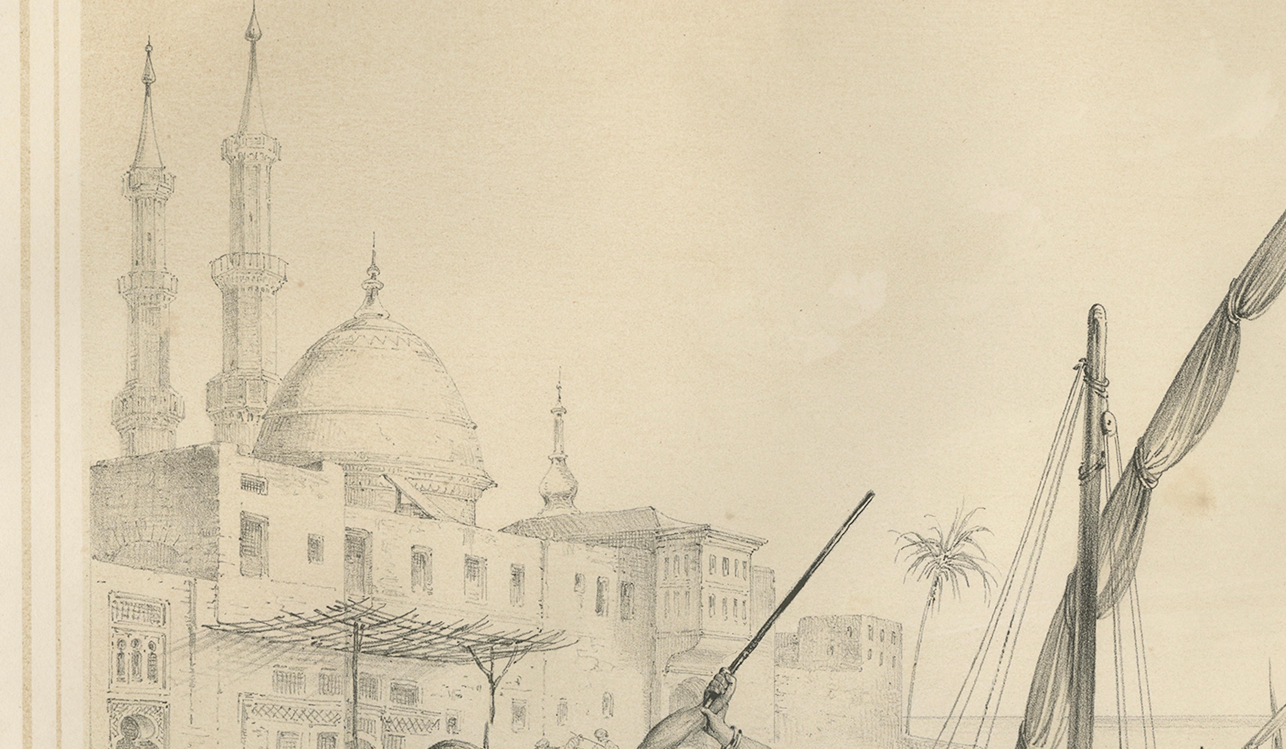 Antike ägyptische Armee Rekrutierung am Nilhafen von Maximilian, 1846 im Angebot 2