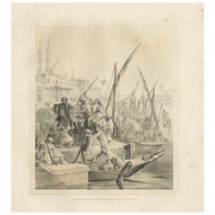 Antike ägyptische Armee Rekrutierung am Nilhafen von Maximilian, 1846