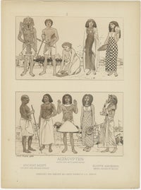 Antique Egyptian Costume, Culture and Primitive Time Plates, c.1900, view 4
