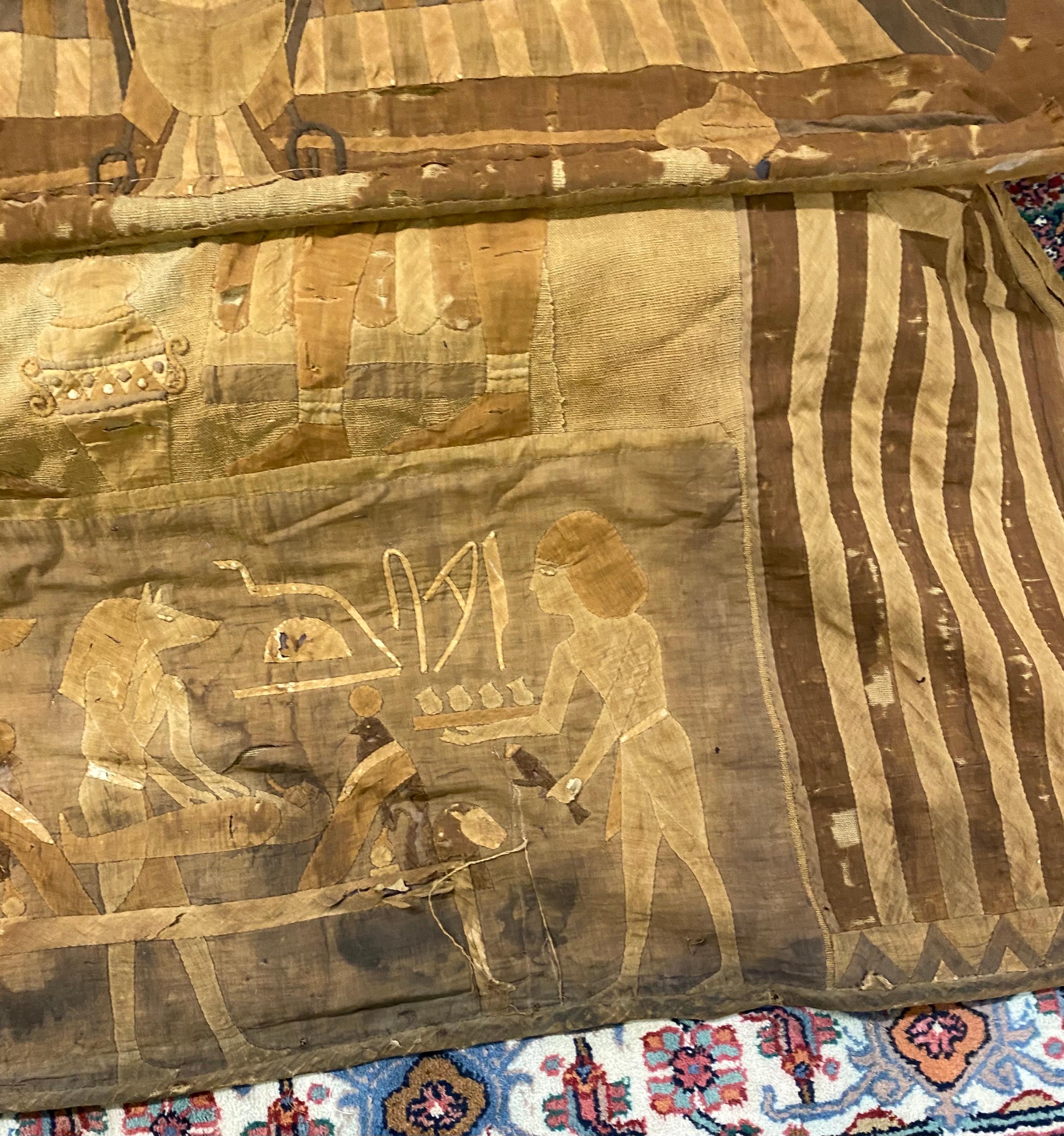 Antique Egyptian French Textile Tapestry For Sale 8