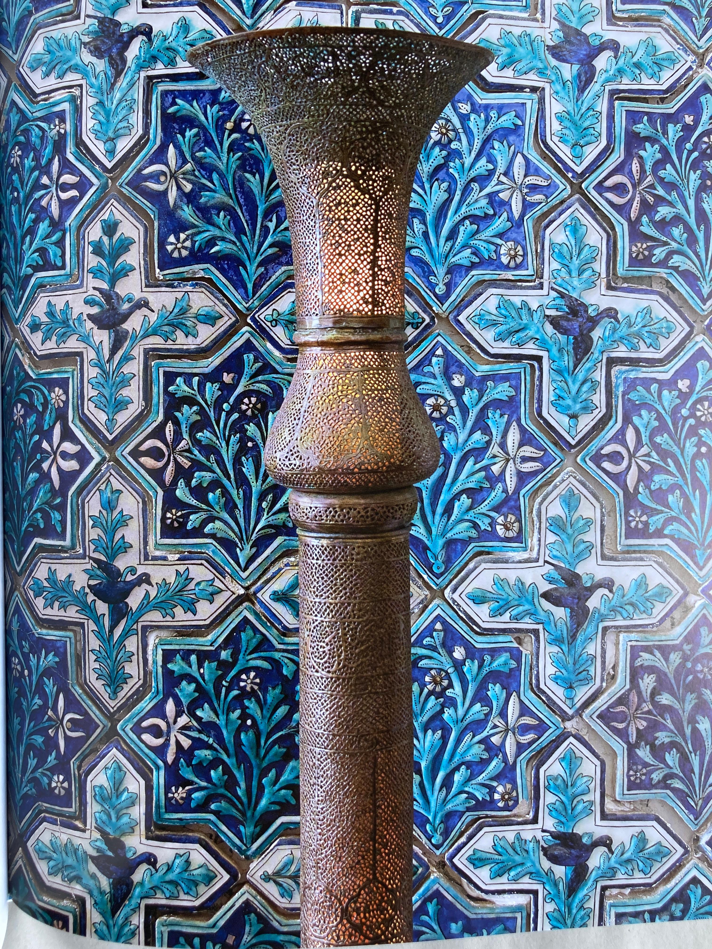 Antique Egyptian Middle Eastern Brass Candleholder Floor Lamp For Sale 4