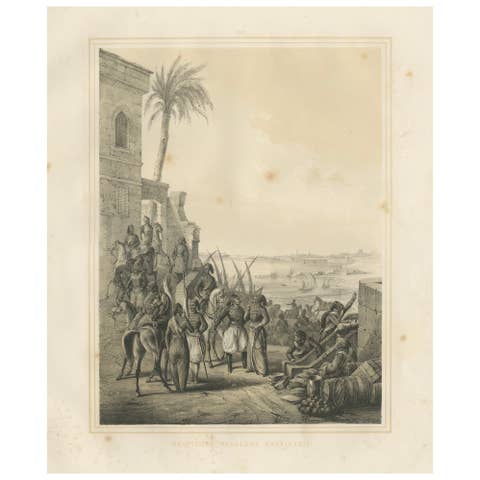 Antique Egyptian Regular Cavalry on the Nile from Maximilian in Bavaria, 1846