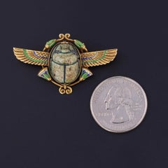 Antique Egyptian Revival Brooch of 14k Gold