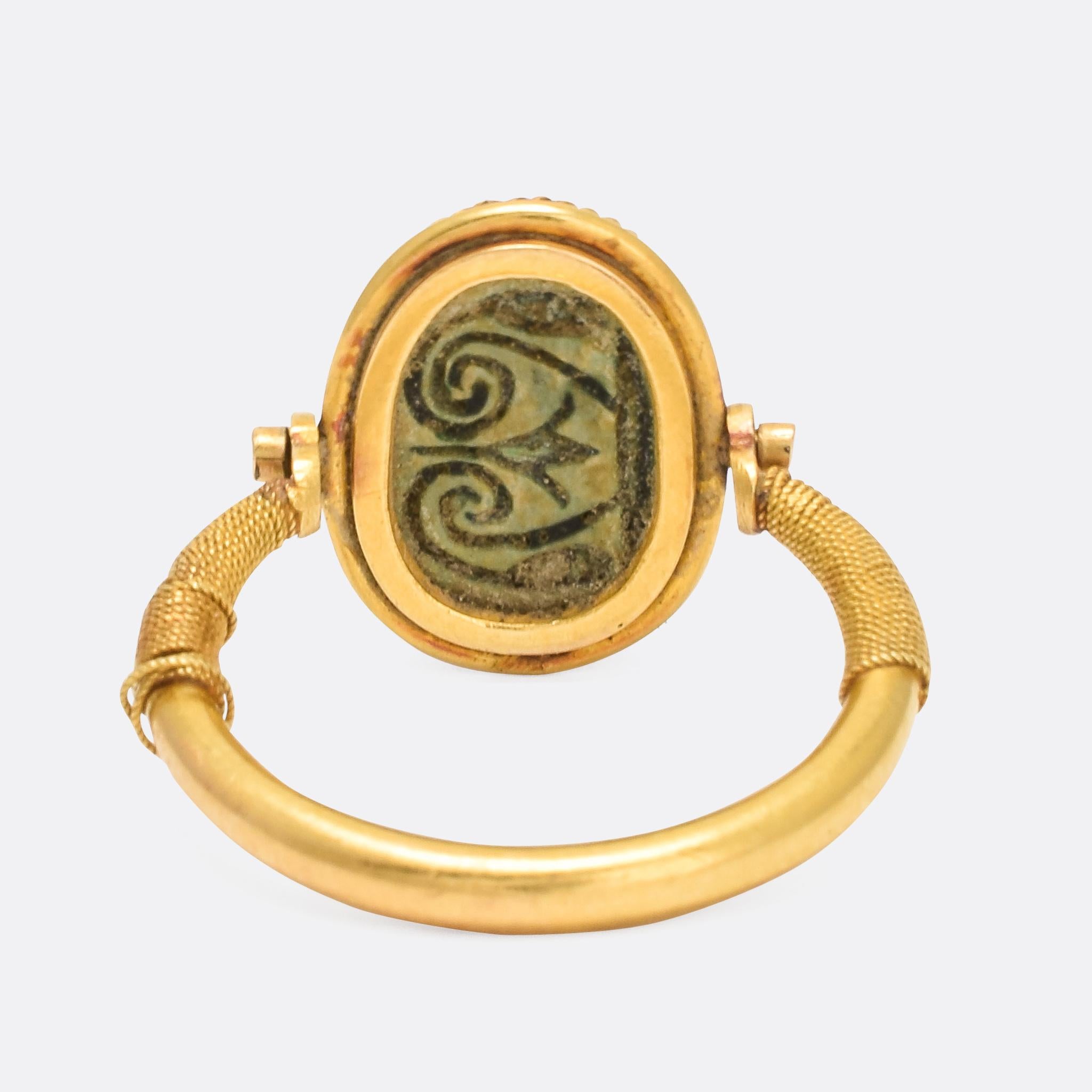 egyptian scarab ring antique