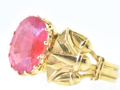 Antique Egyptian Revival Fire Opal and Gold Ring, circa 1915