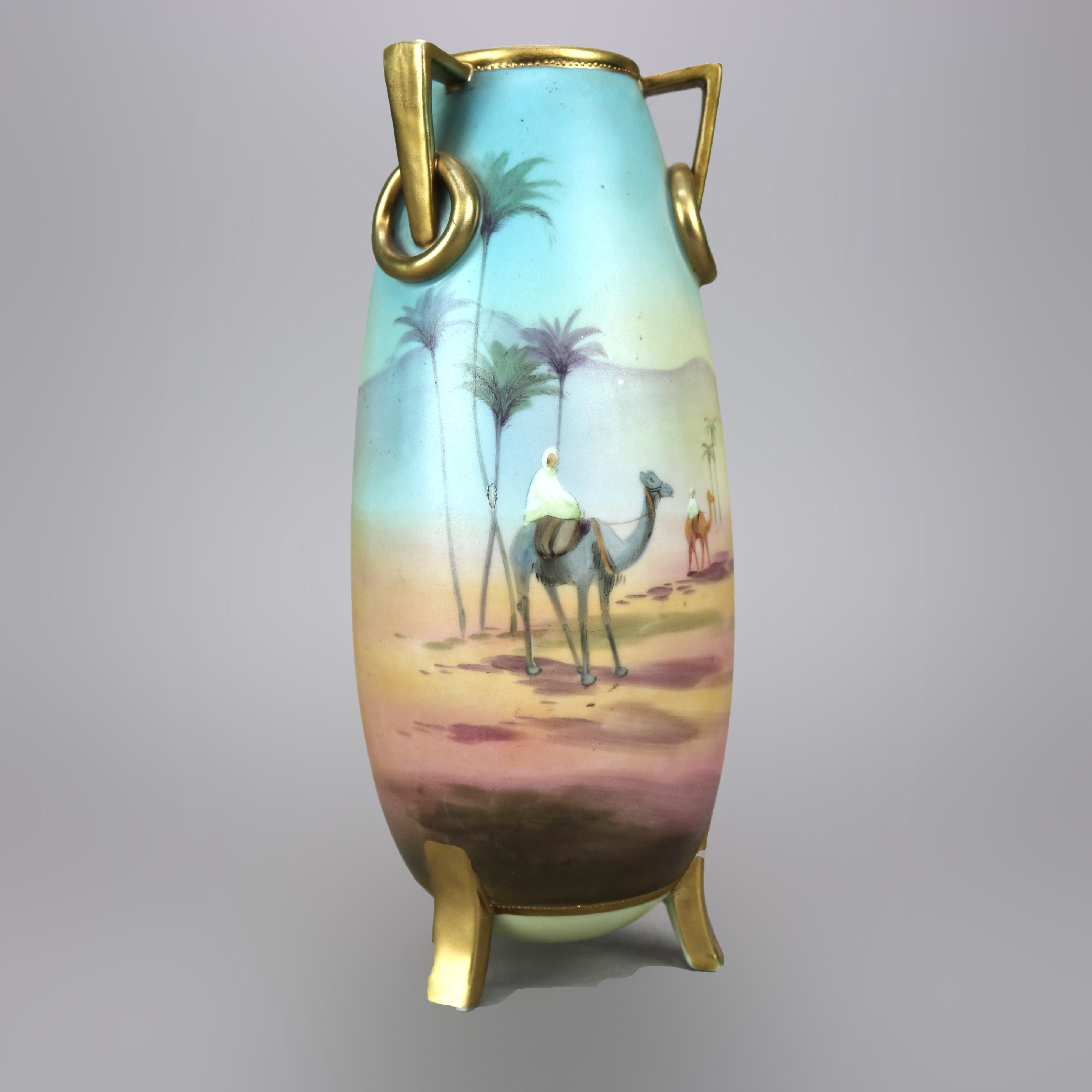 nippon hand painted vase