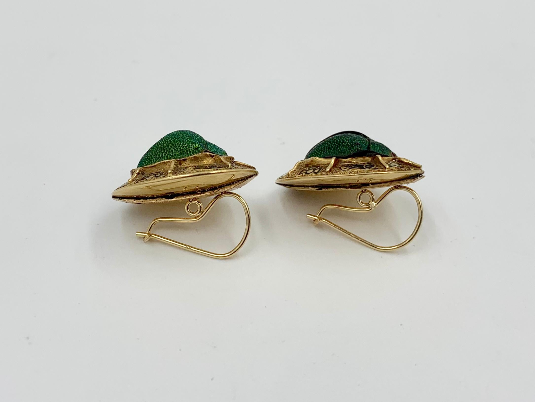 egyptian scarab earrings