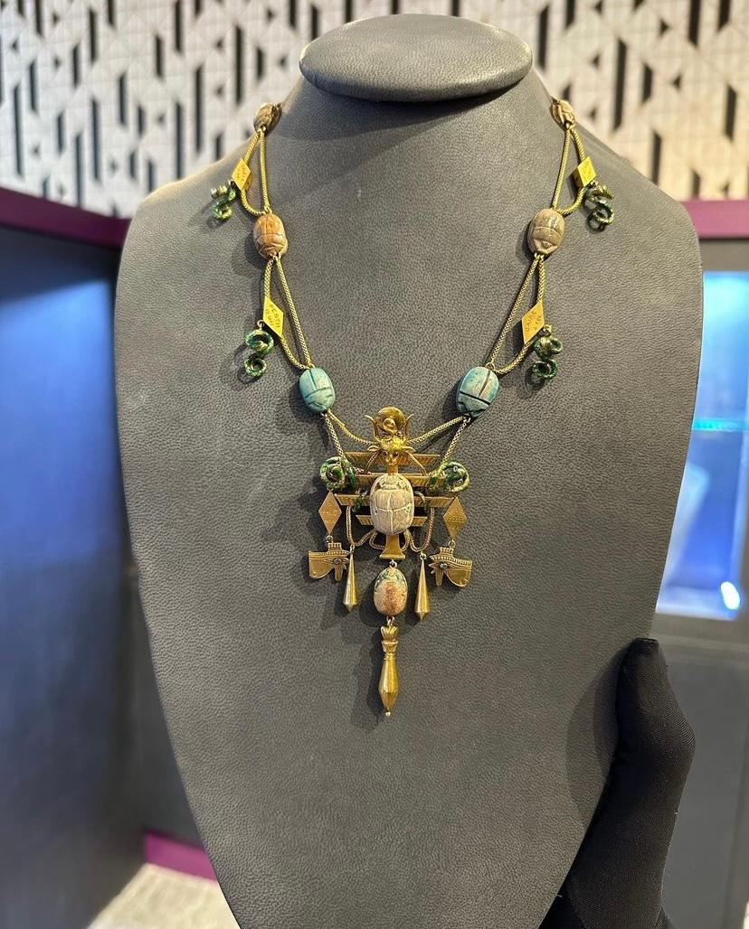 Women's Antique Egyptian Revival Necklace For Sale