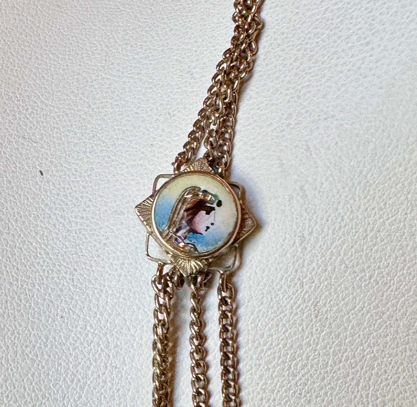 Antique Egyptian Revival Necklace Sapphire Turquoise Enamel Gold Pharoah Goddess For Sale 5