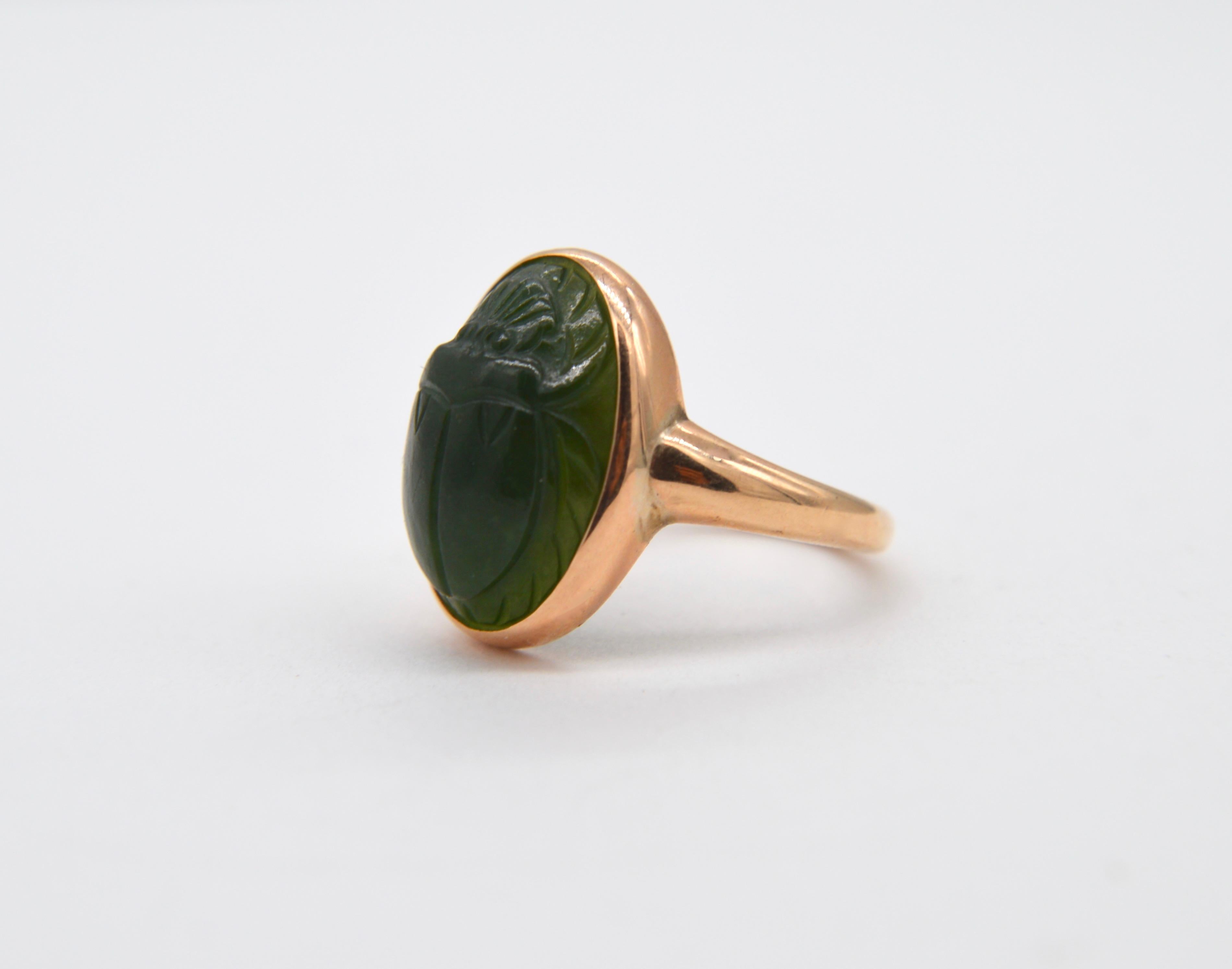 jade scarab ring