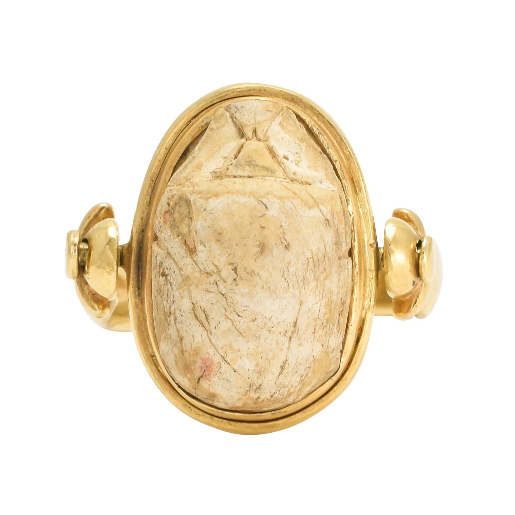 Antique Egyptian Revival Scarab Spinner Ring